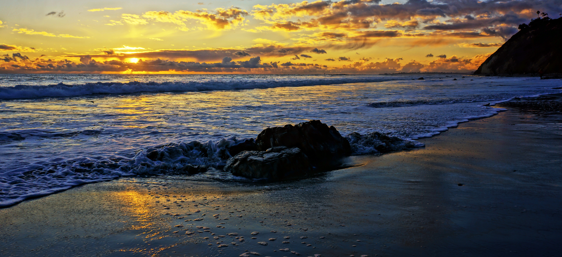 Sunset at beach